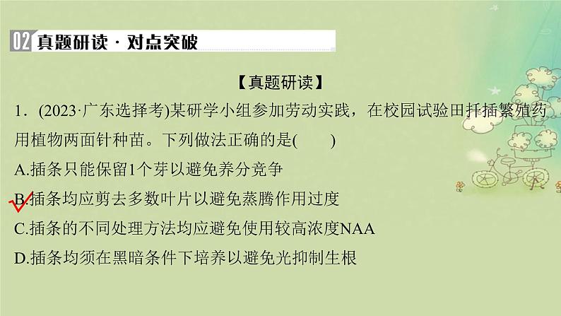 2025届高考生物二轮专题复习与测试板块二植物生理学专题五植物生命活动的调节课件第8页