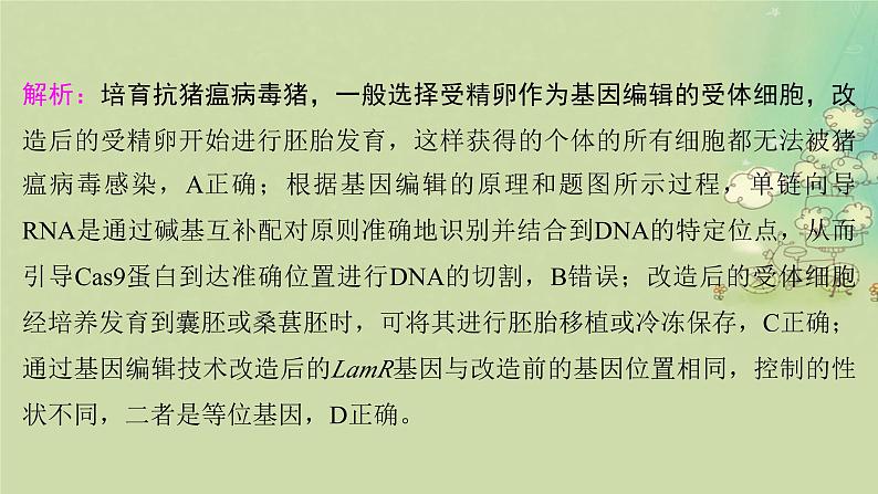 2025届高考生物二轮专题复习与测试板块六生物技术与工程命题最前沿十二基因编辑技术及其应用课件第8页