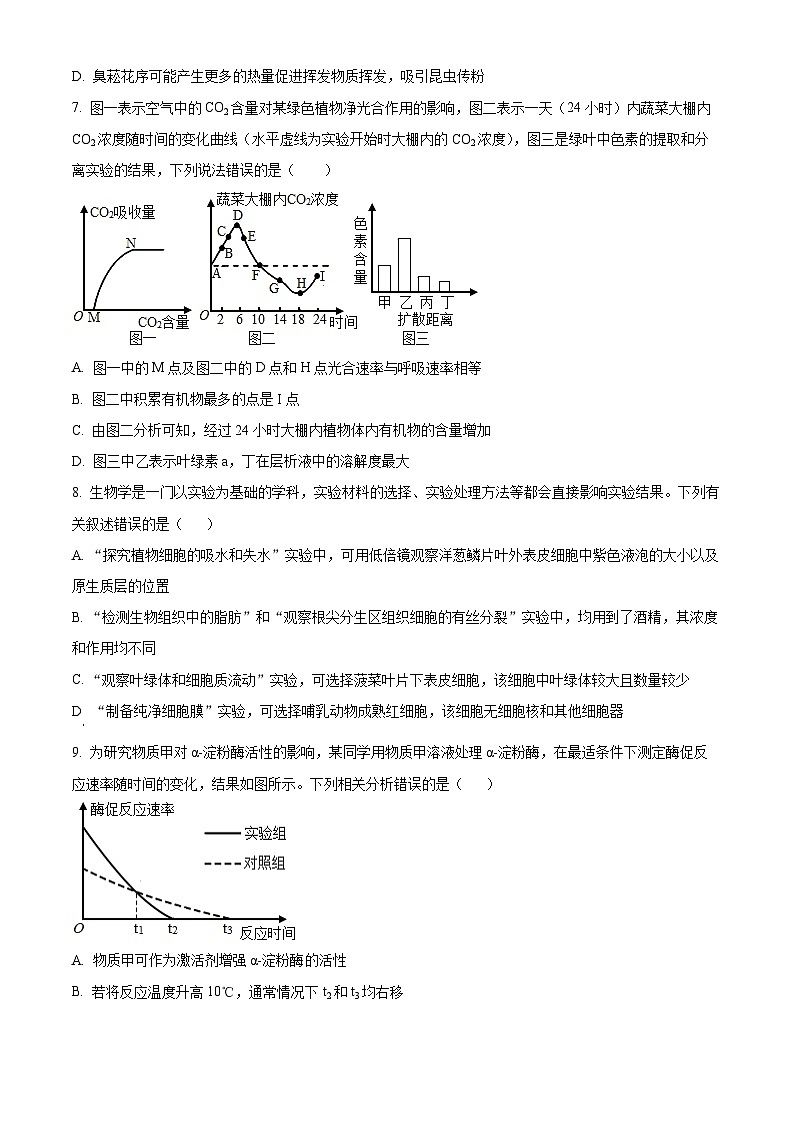 安徽省六安市第二中学2024-2025学年高三上学期10月月考生物第3页
