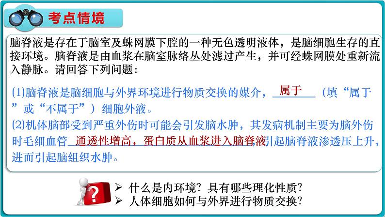 第22讲 人体的内环境与稳态-【高考一轮】备战2025年高考生物一轮复习精优课件第3页