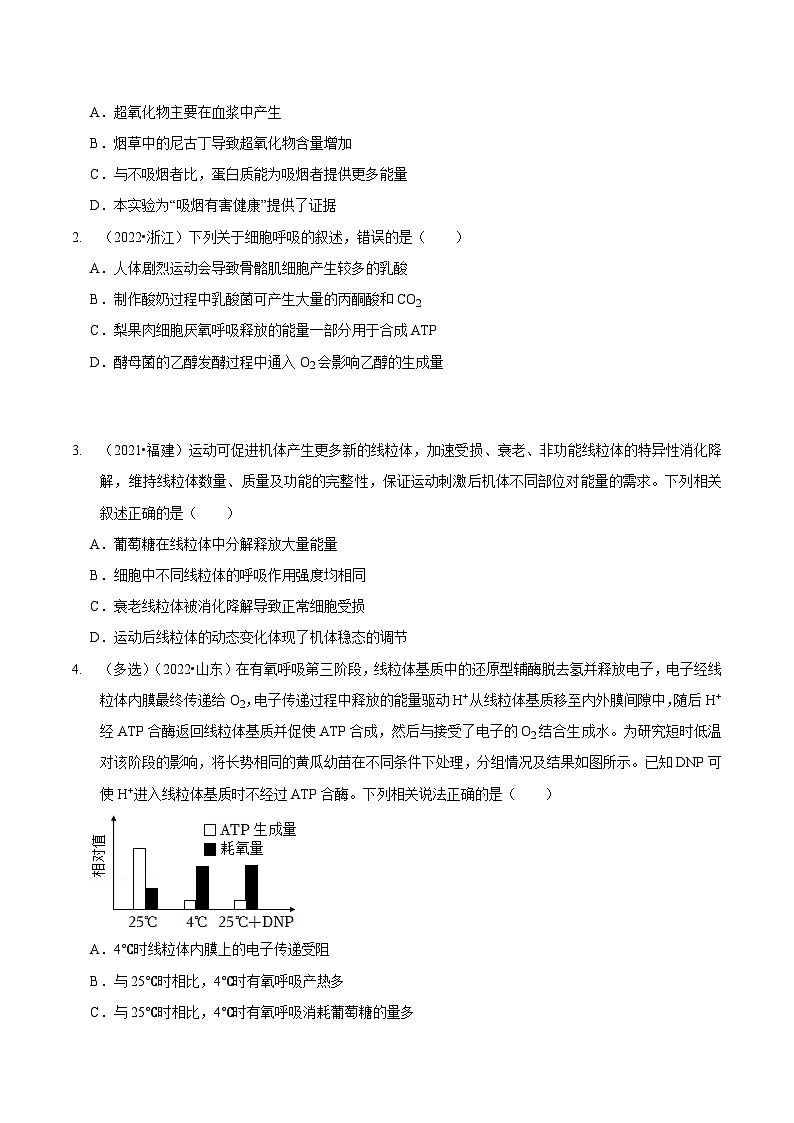题型5 从物质与能量视角探索细胞呼吸（题型归纳）（原卷版）第2页