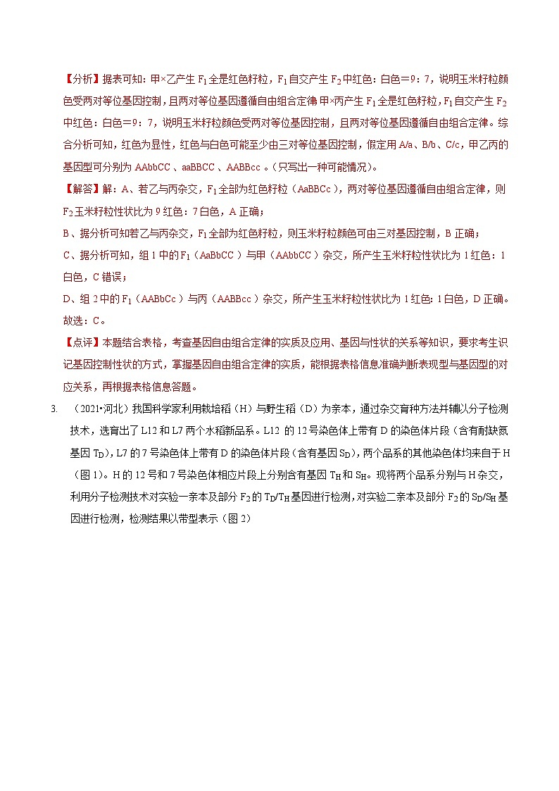 题型12 快速突破基因的自由组合定律（题型归纳）-【技巧点拨】备战2023年高考生物二轮题型复习讲解（解析版）第3页