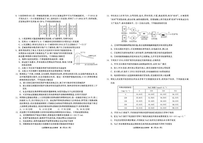 辽宁省点石联考2025届高三上学期1月期末考试生物试题（无答案）第2页
