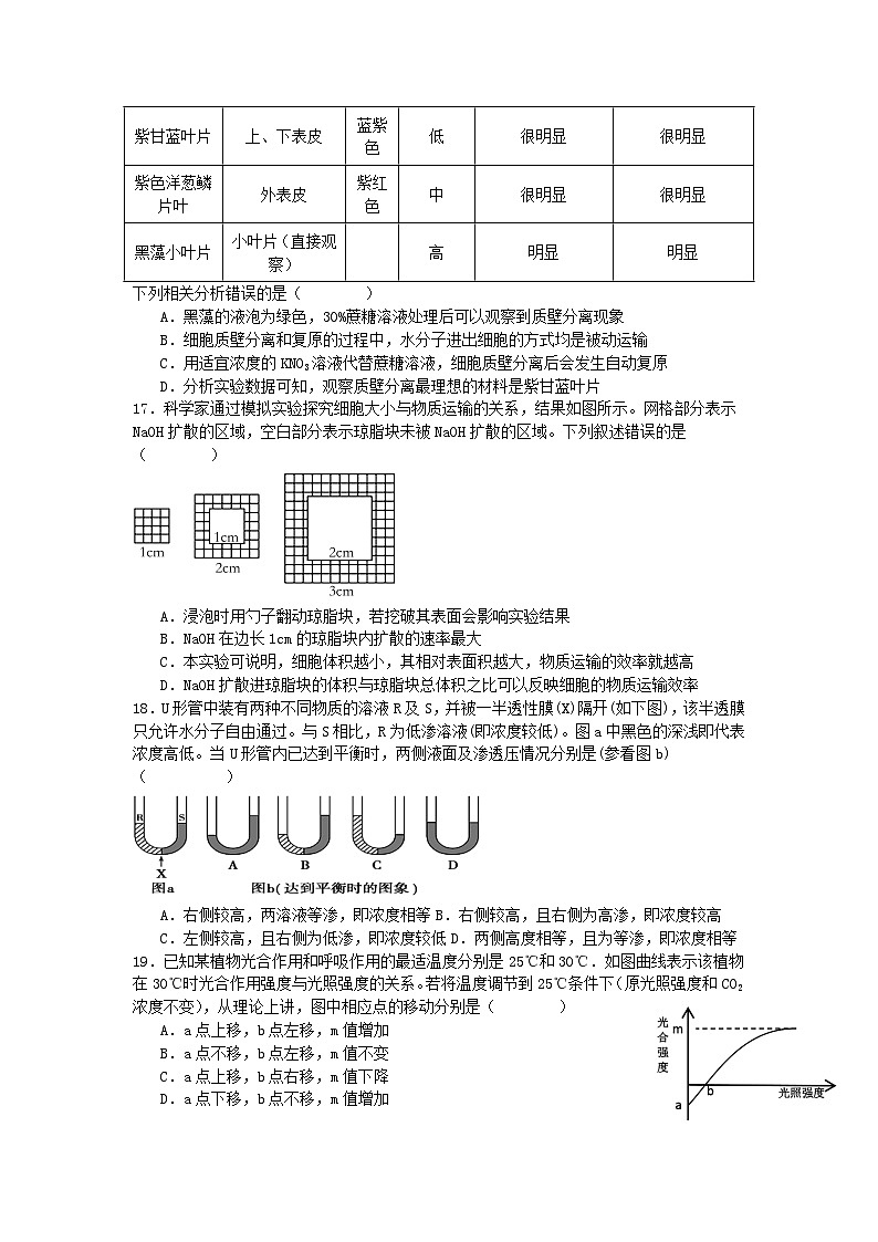四川省宜宾市叙州区2023_2024学年高一生物上学期12月月考试题第3页