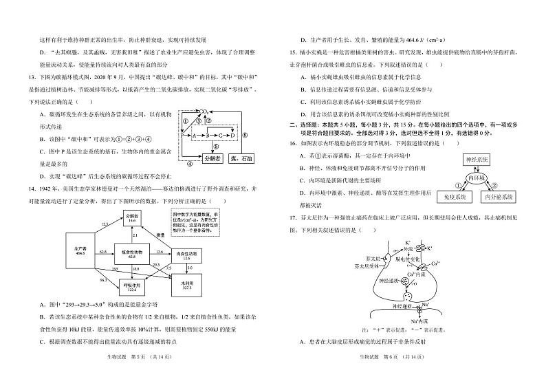 吉林省普通高中G8教考联盟2024-2025学年高二上学期期末考试 生物试卷（含答案）第3页