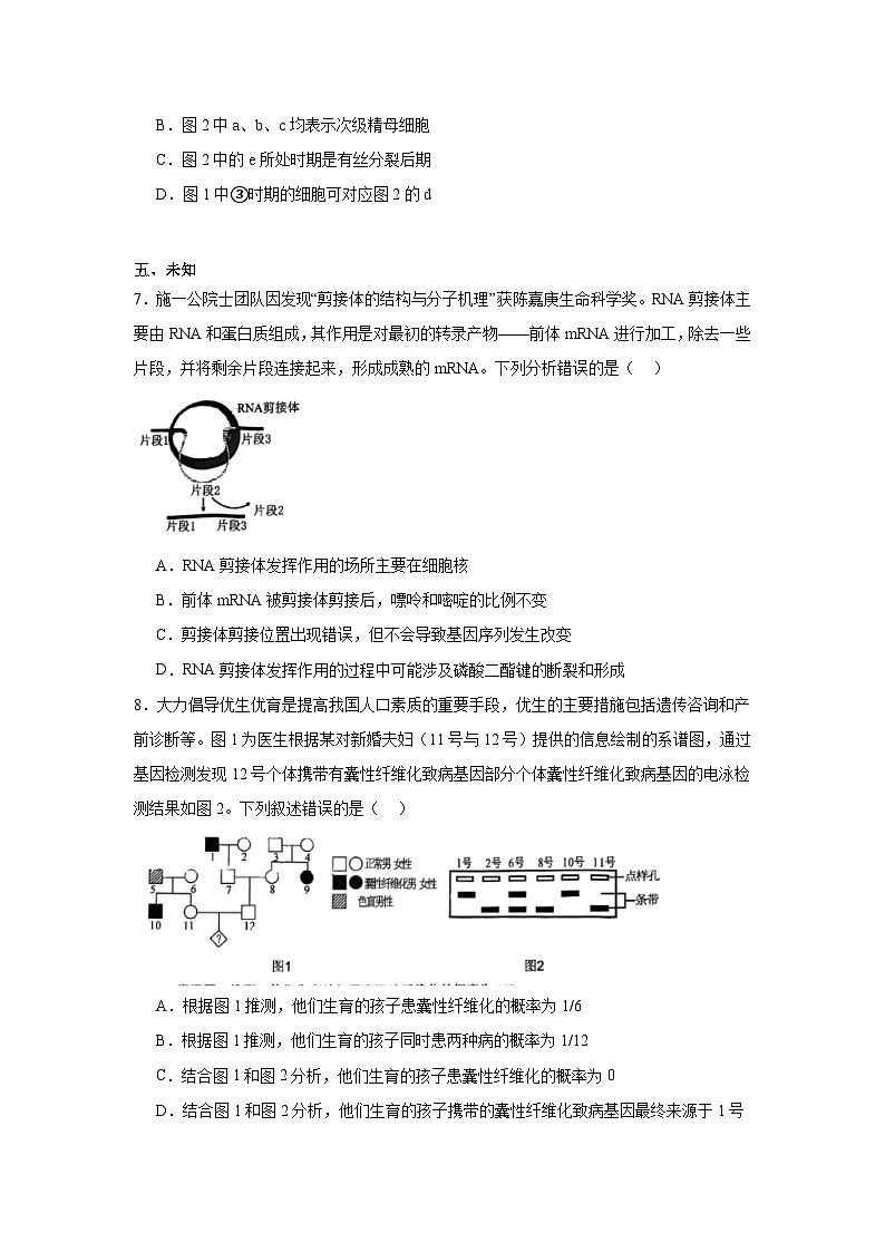 2025届陕西省渭南市高三一模生物试题第3页