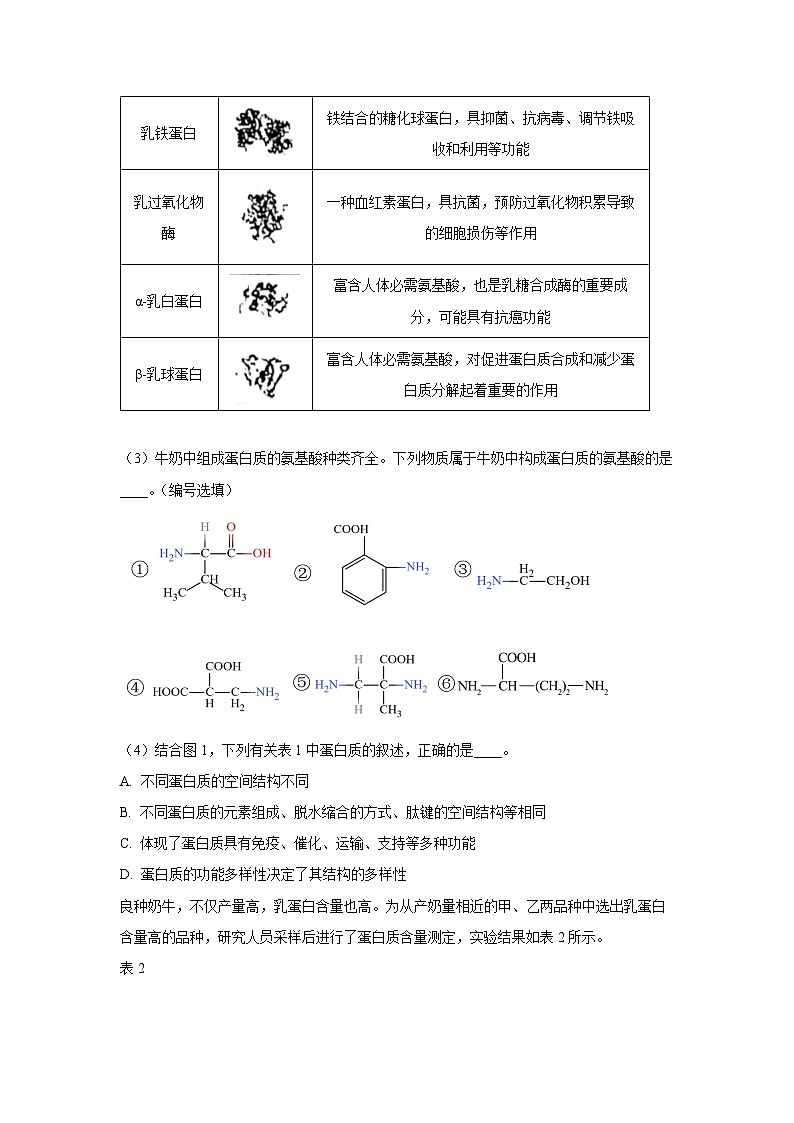 2023~2024学年上海市闵行区高一上期末质量调研生物试卷（解析版）第2页