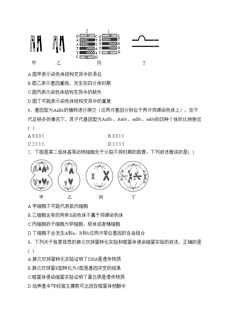 吉林省友好学校2025届高三上学期1月期末考试生物试卷(含答案)第2页