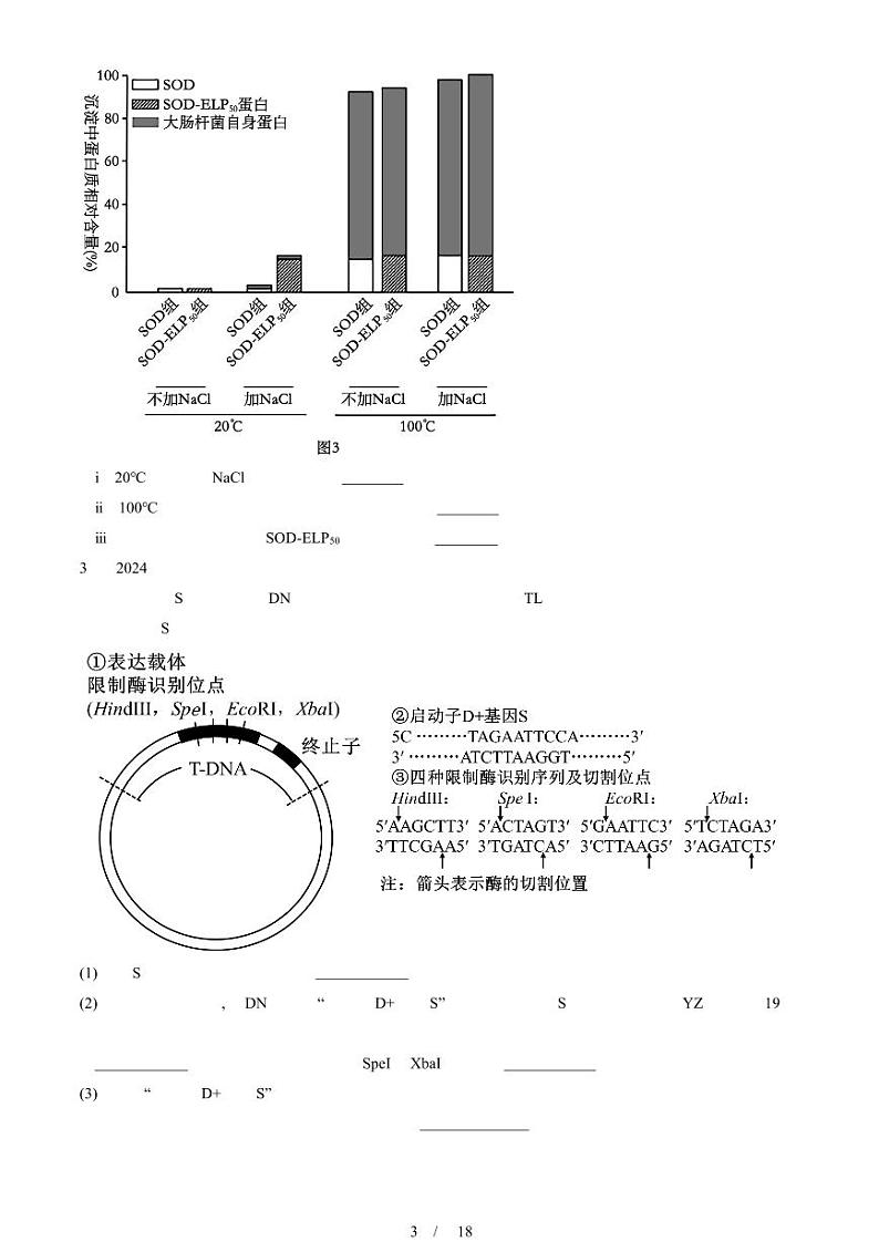 2024全国高考真题生物汇编：发酵工程章节综合（非选择题）第3页
