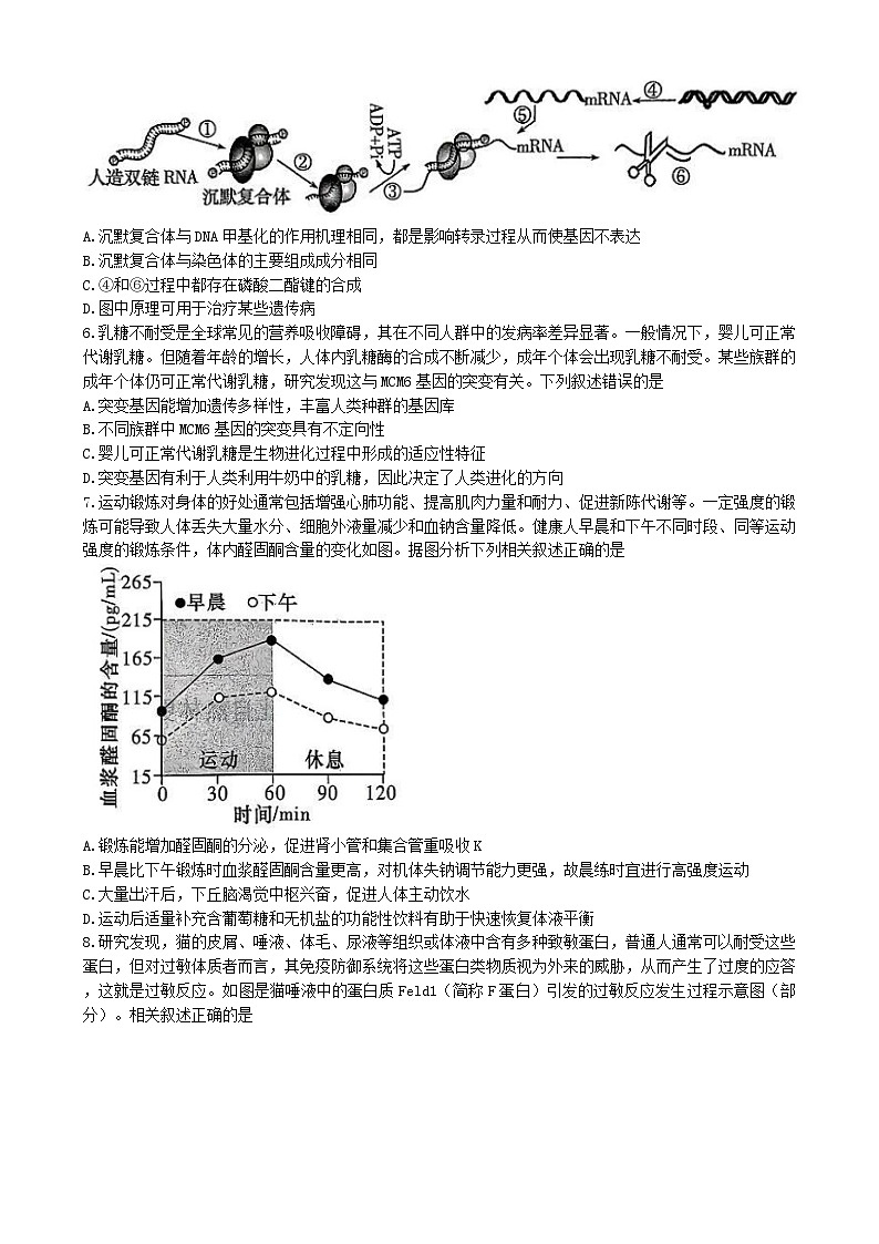 湖南省炎德英才名校联合体2024-2025学年高二上学期期末联考生物试卷（Word版附解析）第2页