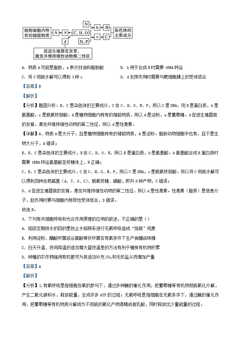 福建省厦门市2023_2024学年高三生物上学期第三次月考试题含解析第2页