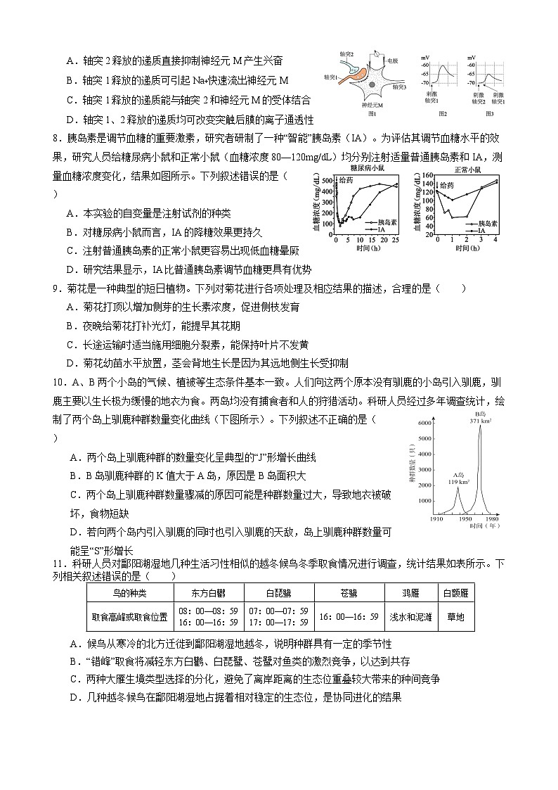 湖南省浏阳市2024-2025学年高二上学期期末考试生物试题第2页