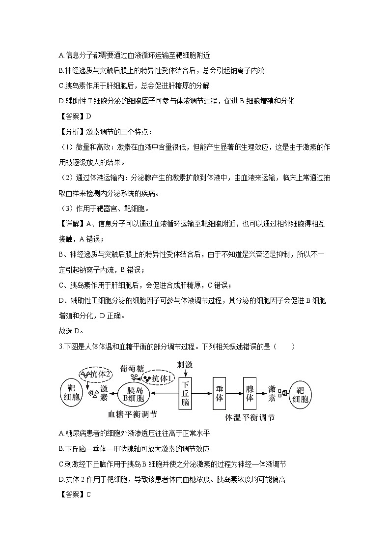 2024~2025学年河南省郑州市十校联考高二上学期11月期中生物试卷（解析版）第2页