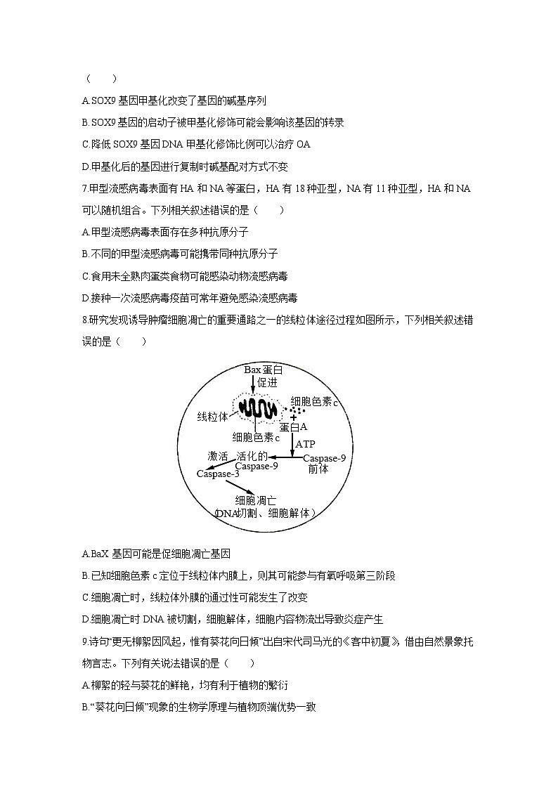 2025届高考一轮复习收官模拟贵州卷生物试卷（解析版）第3页
