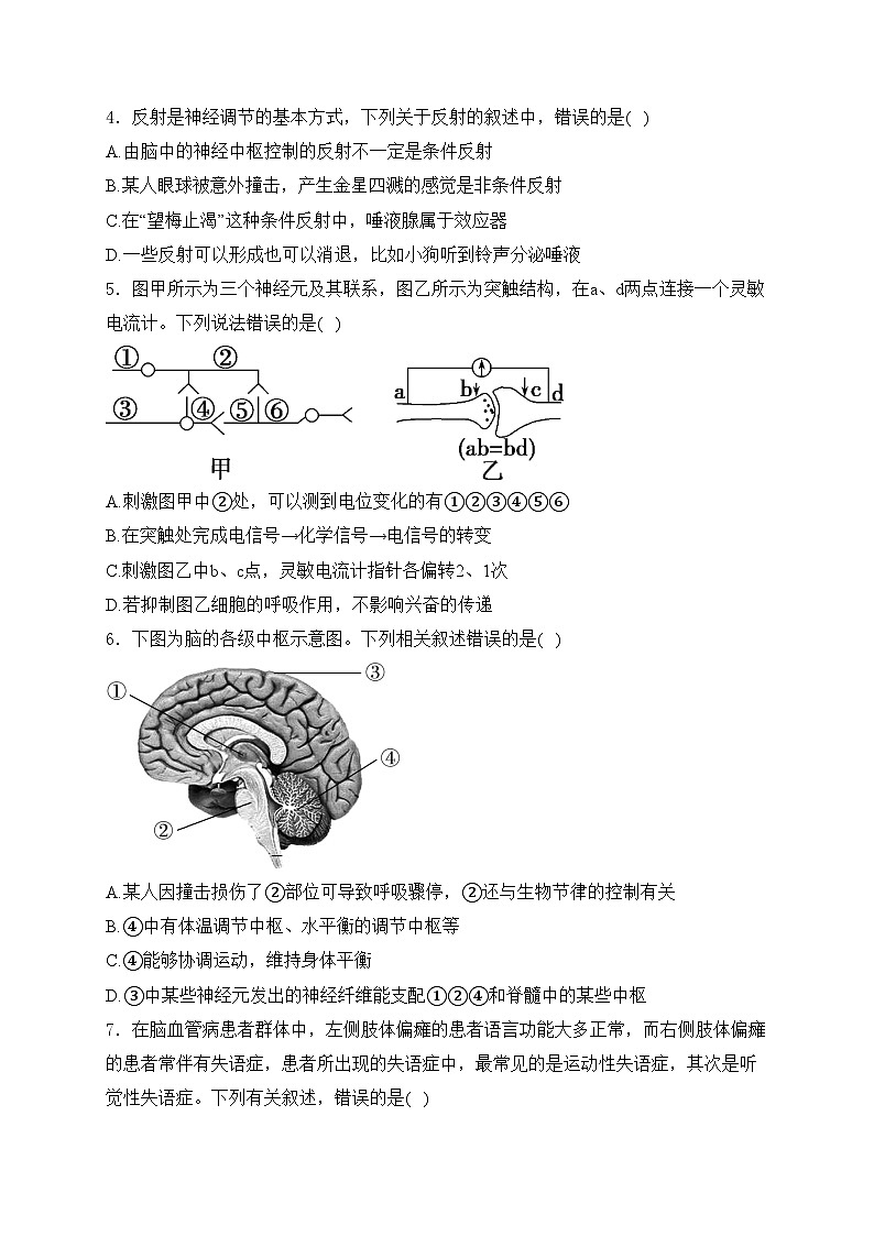 河南省驻马店市2024-2025学年高二上学期12月期末生物试卷(含答案)第2页