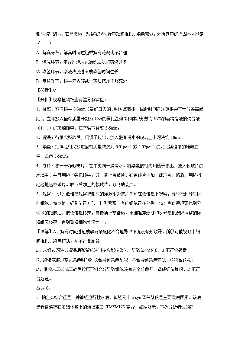2024-2025学年广东省茂名市化州市高二上学期11月期中生物试卷（解析版）第2页