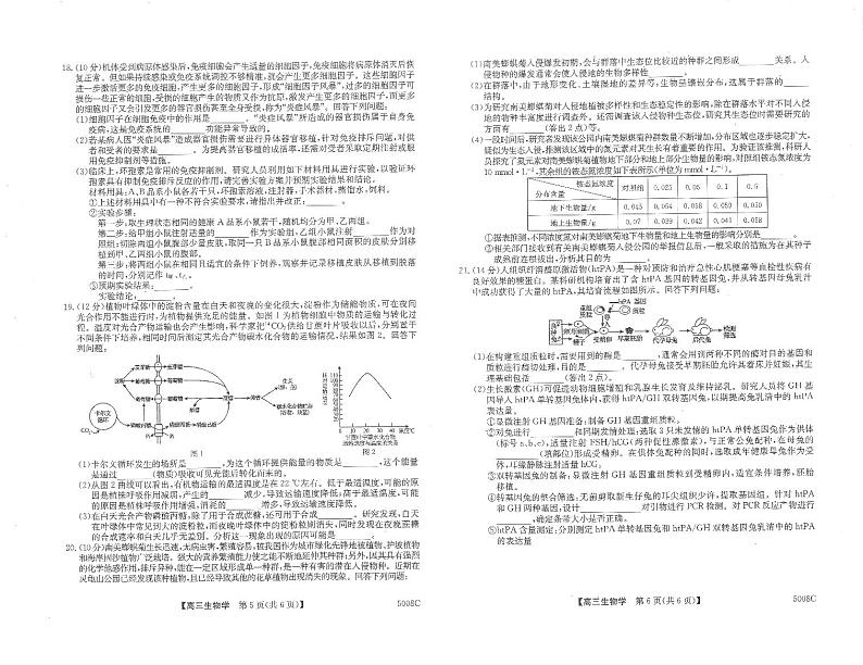2025届广西南宁市普通高中毕业班摸底测试生物+答案第3页