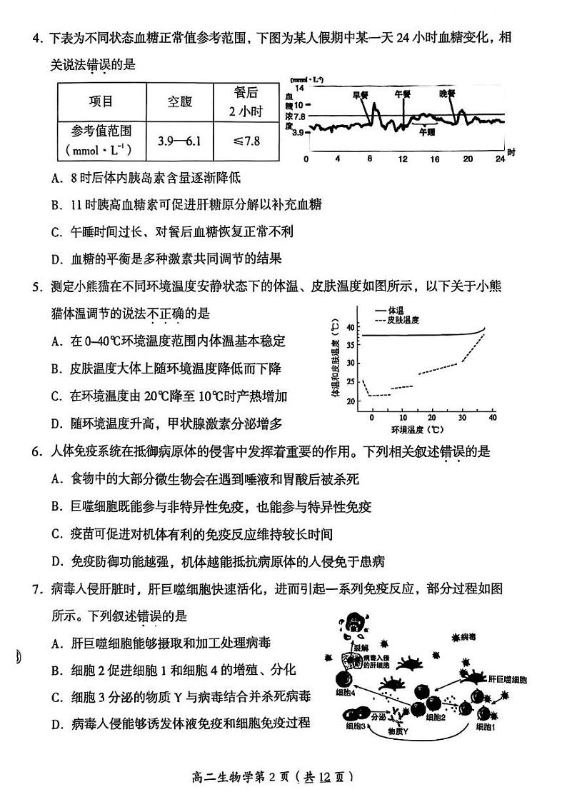 北京市房山区2024-2025学年高二上学期期末生物试题第2页