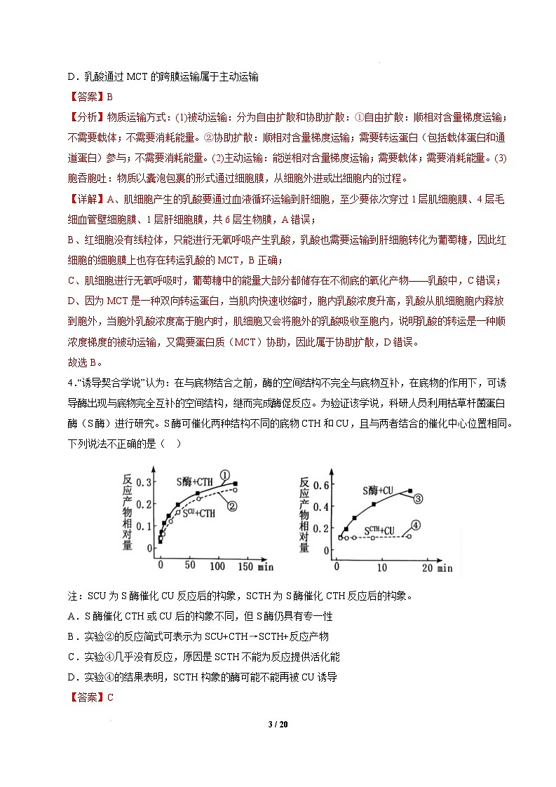 【开学摸底考】高三生物开学摸底考02（新高考通用，）-2024-2025学年高中下学期开学摸底考试卷 02（全解全析）第3页