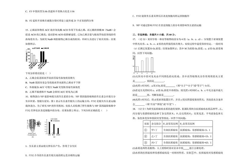 湖南省衡阳市衡阳县第四中学2025届高三上学期期末考试-生物试卷+含答案第3页