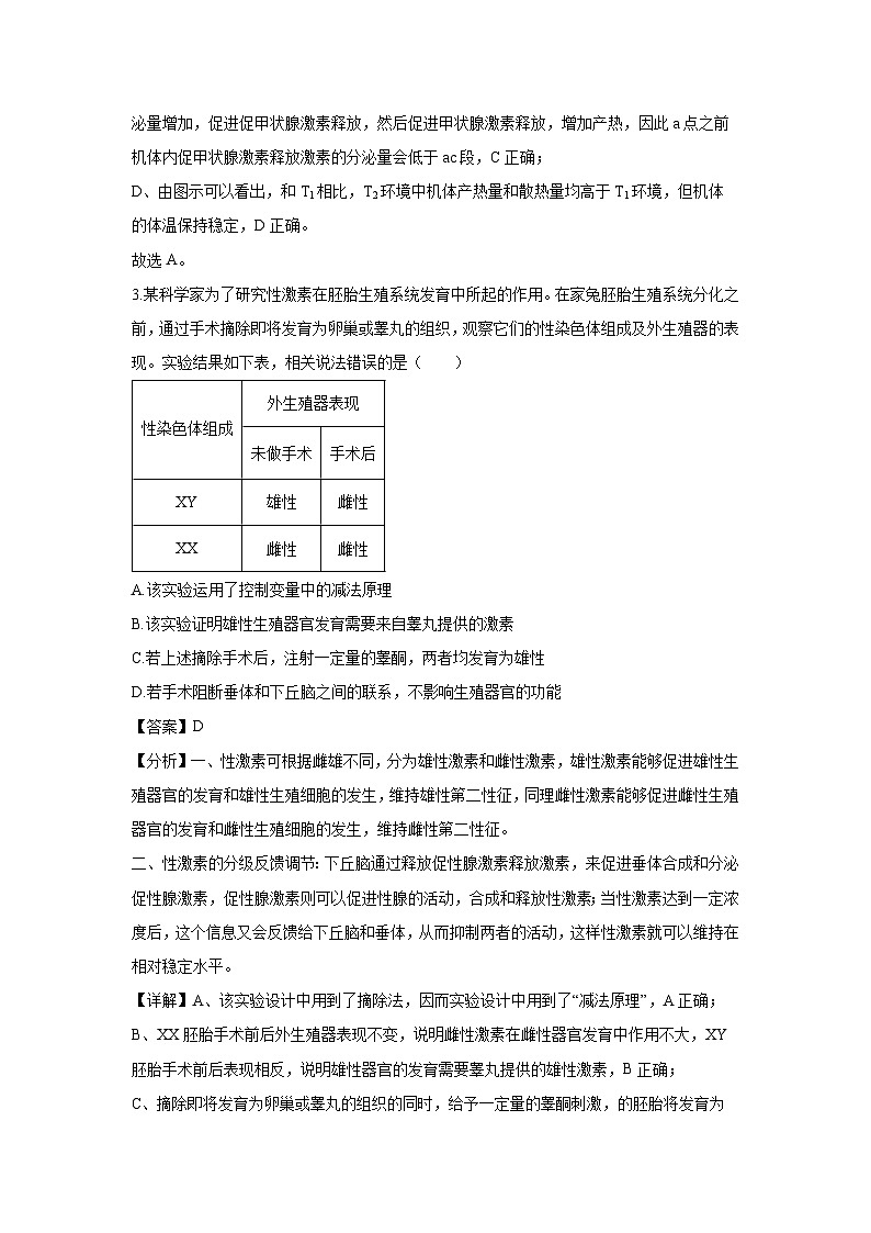 山东省泰安市2024-2025学年高二上学期期中考试生物试卷（解析版）第3页