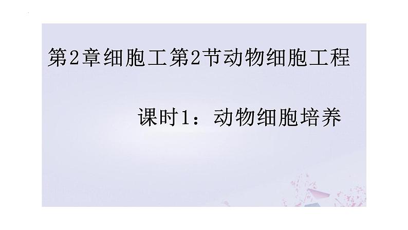 2.2.1动物细胞培养 课件（内嵌视频）第1页