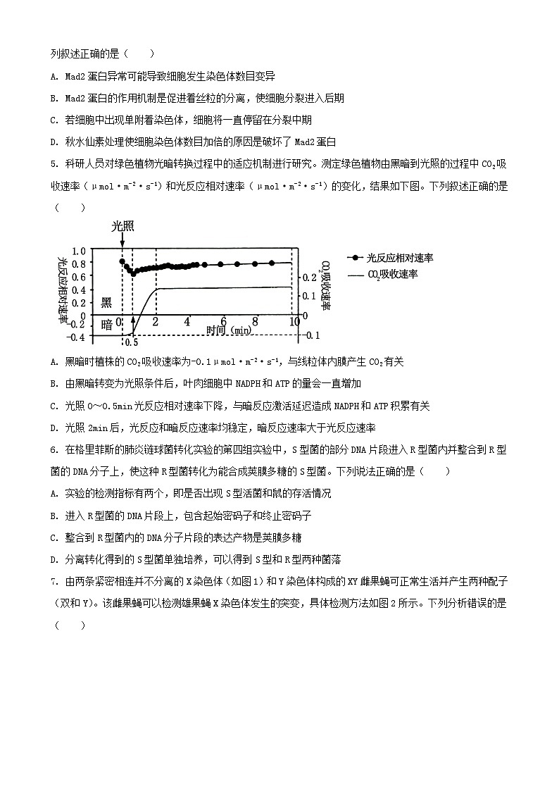山东省菏泽市2023_2024学年高三生物上学期1月期末考试含解析第2页