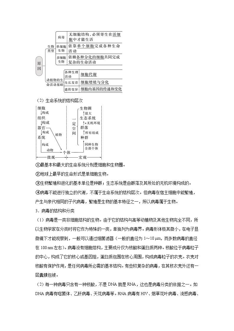 高中生物一轮复习讲练第1讲走近细胞.含解析答案第3页