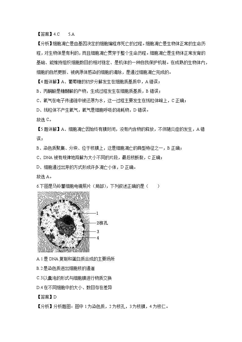 浙江省金华市十校2024~2025学年高二上学期期末生物试题（解析版）第3页