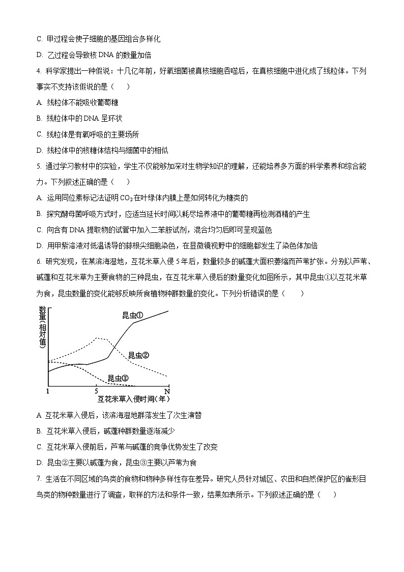 福建省部分学校2024-2025学年高三上学期12月联考 生物试题第2页