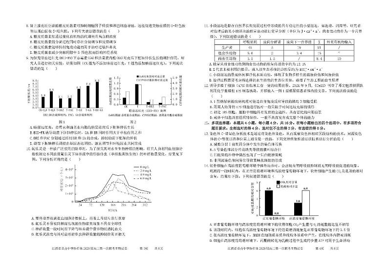 江西省重点中学协作体2025届高三高考模拟第一次联考生物试题+答案第2页