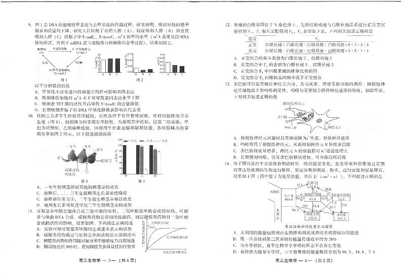 25年福州高三二检生物试卷第2页