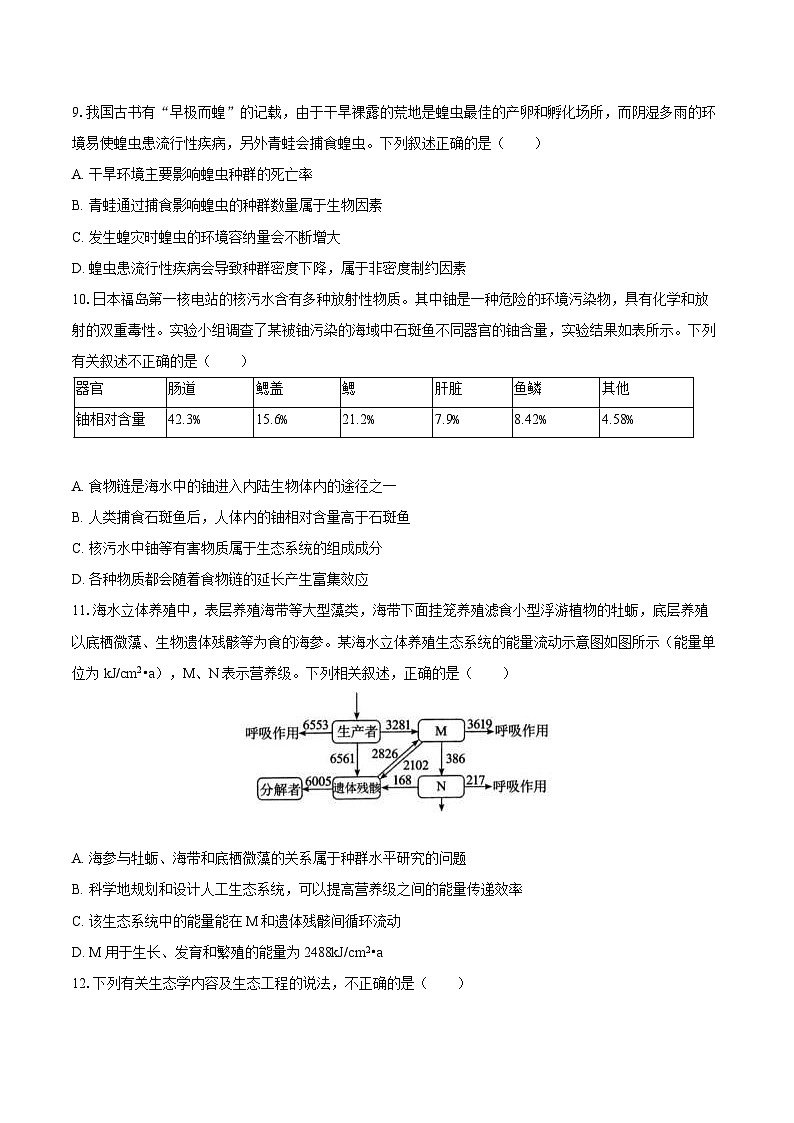 湖南省长沙市周南中学2024-2025学年高二（上）期末生物试卷-普通用卷第3页
