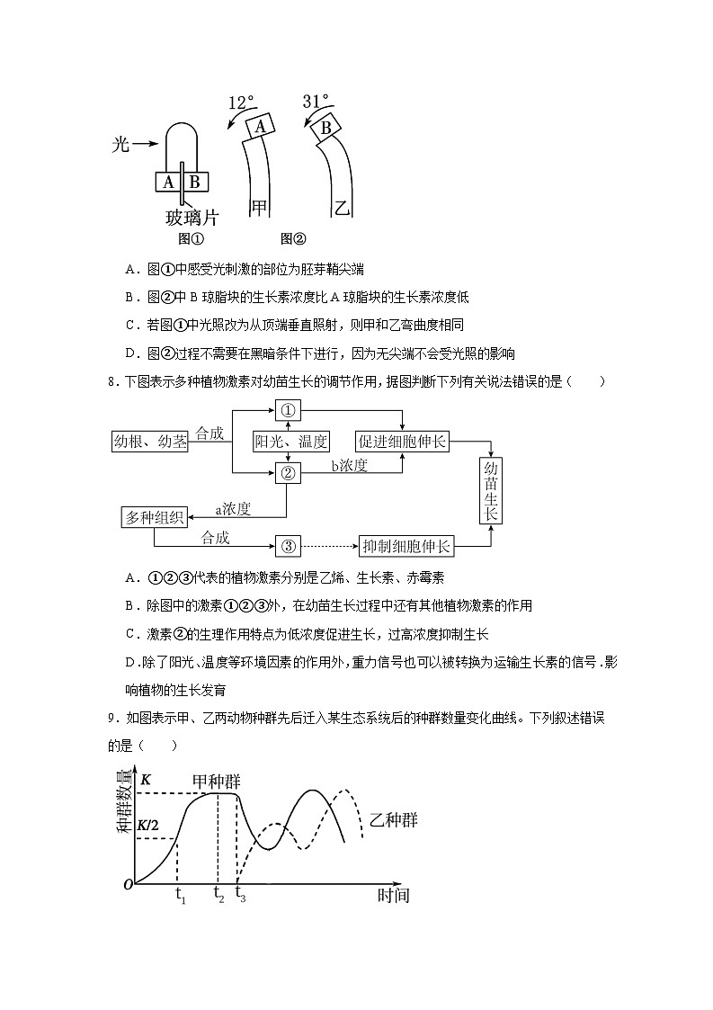 陕西省韩城市2024-2025学年高二上学期期末生物试题第3页