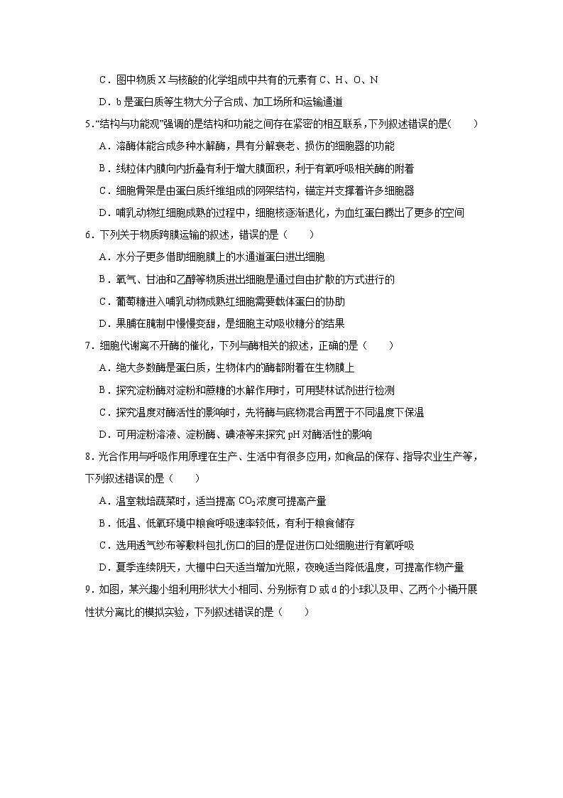 云南省大理白族自治州大理市2024-2025学年高二上学期1月期末生物试题第2页