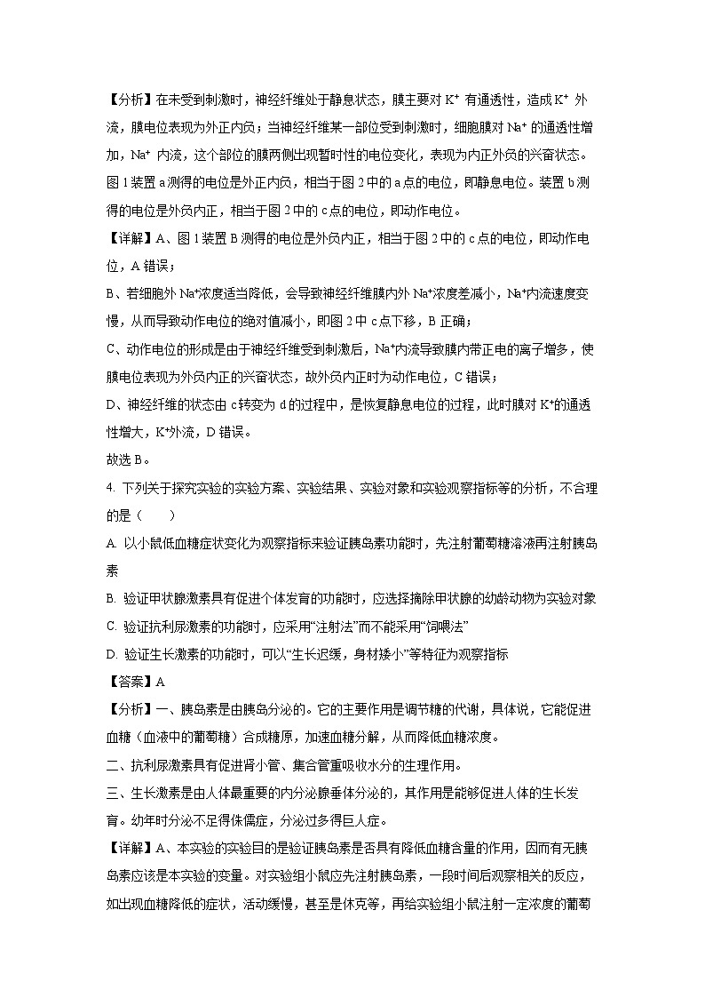 山东省百师联考2024-2025学年高二上学期12月月考生物试卷（解析版）第3页