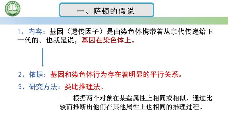 人教版高中生物必修二 2.2基因在染色体上 第1课时 基因在染色体上的实验证据 课件第4页