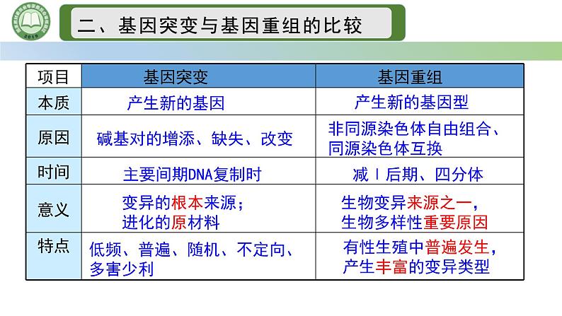 人教版高中生物必修二 5.1基因突变和基因重组 第3课时  基因重组 课件第6页