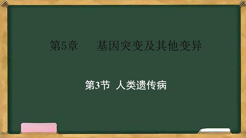 人教版高中生物必修二 5.3人类遗传病 课件第1页