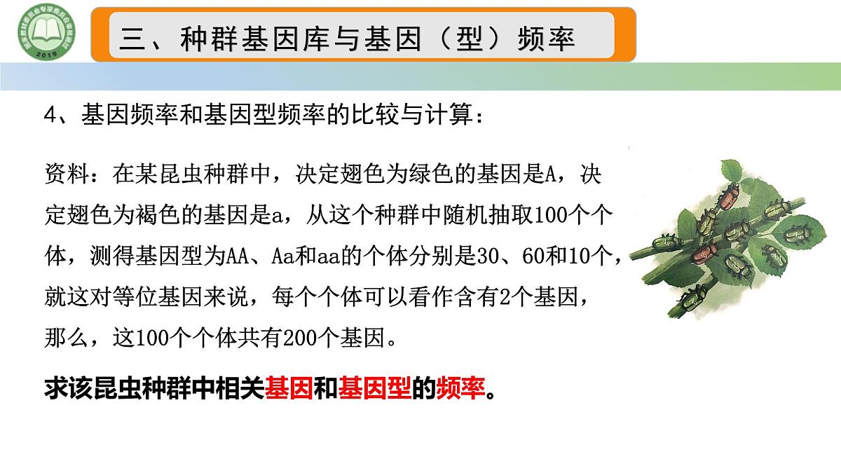 人教版高中生物必修二 6.3种群基因组成的变化与物种的形成 第1课时 种群基因组成的变化 课件第8页