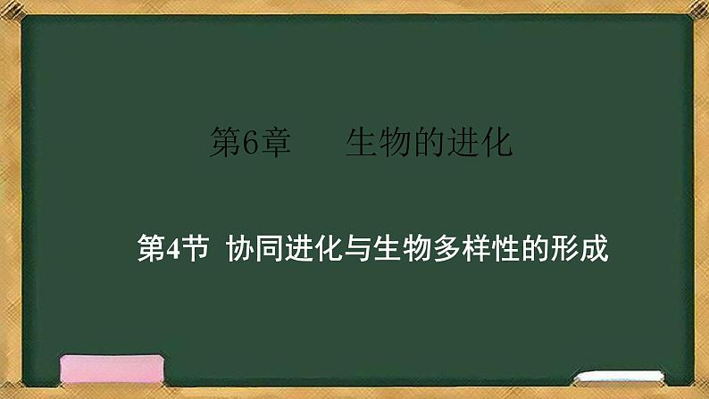 人教版高中生物必修二 6.4协同进化与生物多样性的形成 课件第1页