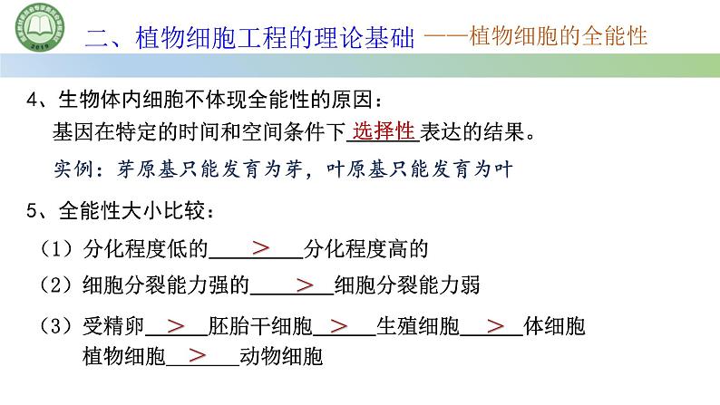 高中生物人教版选择性必修3  2.1植物细胞工程  第1课时 植物细胞工程的基本技术 课件第5页