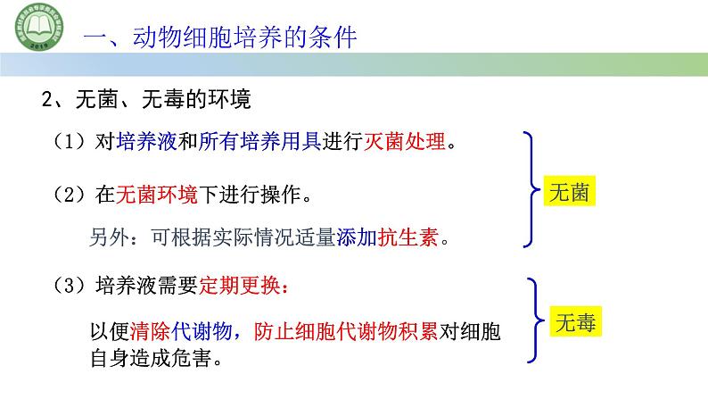 高中生物人教版选择性必修3 2.2动物细胞工程  第1课时 动物细胞培养 课件第7页