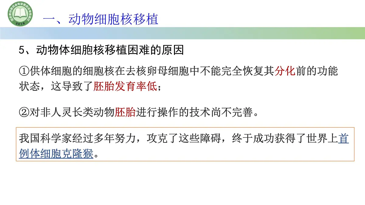 高中生物人教版选择性必修3 2.2动物细胞工程 第3课时 动物体细胞核移植技术和克隆动物 课件第7页