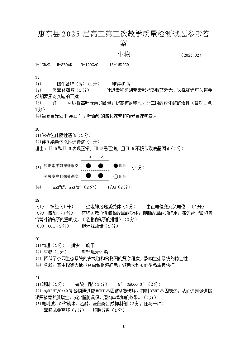   参考答案第1页