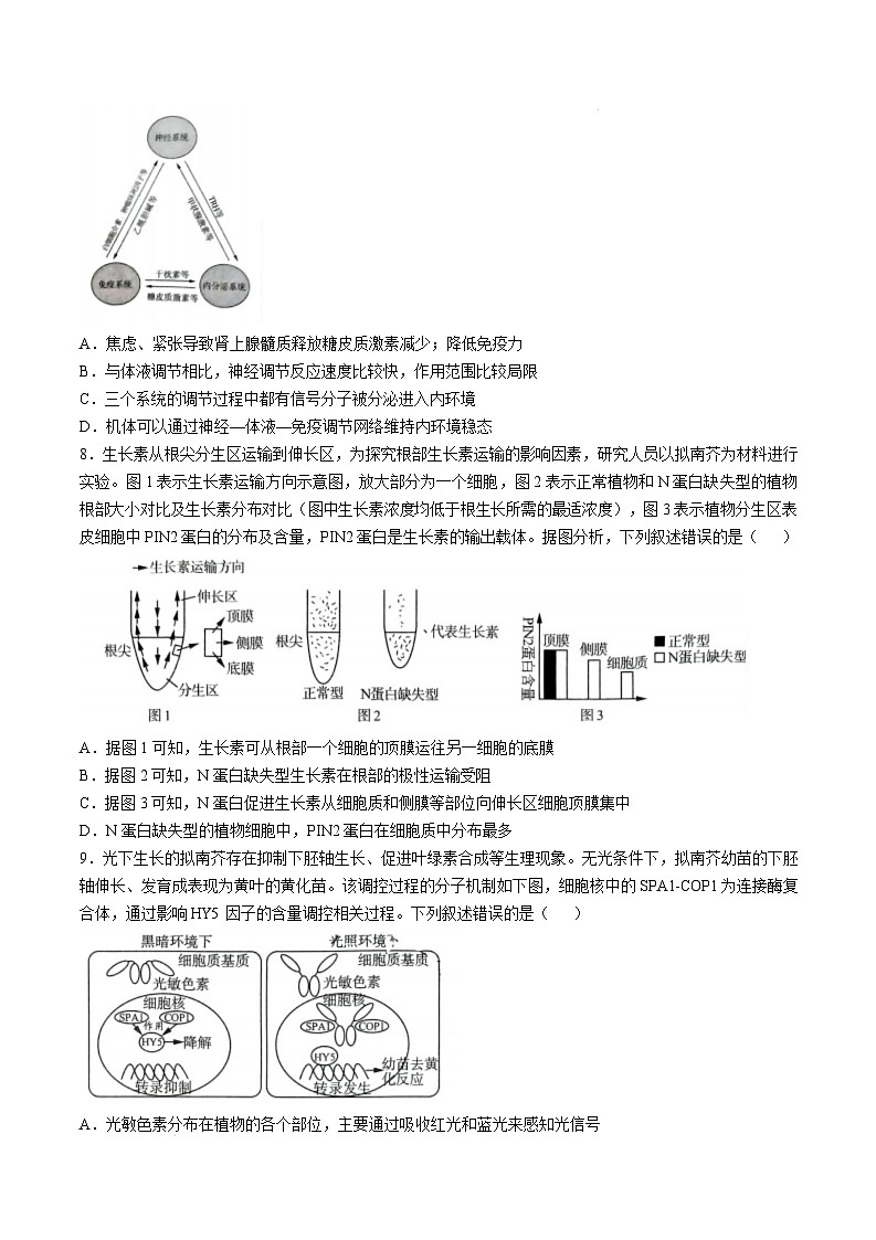 2025济南高二上学期1月期末考试生物含答案第3页