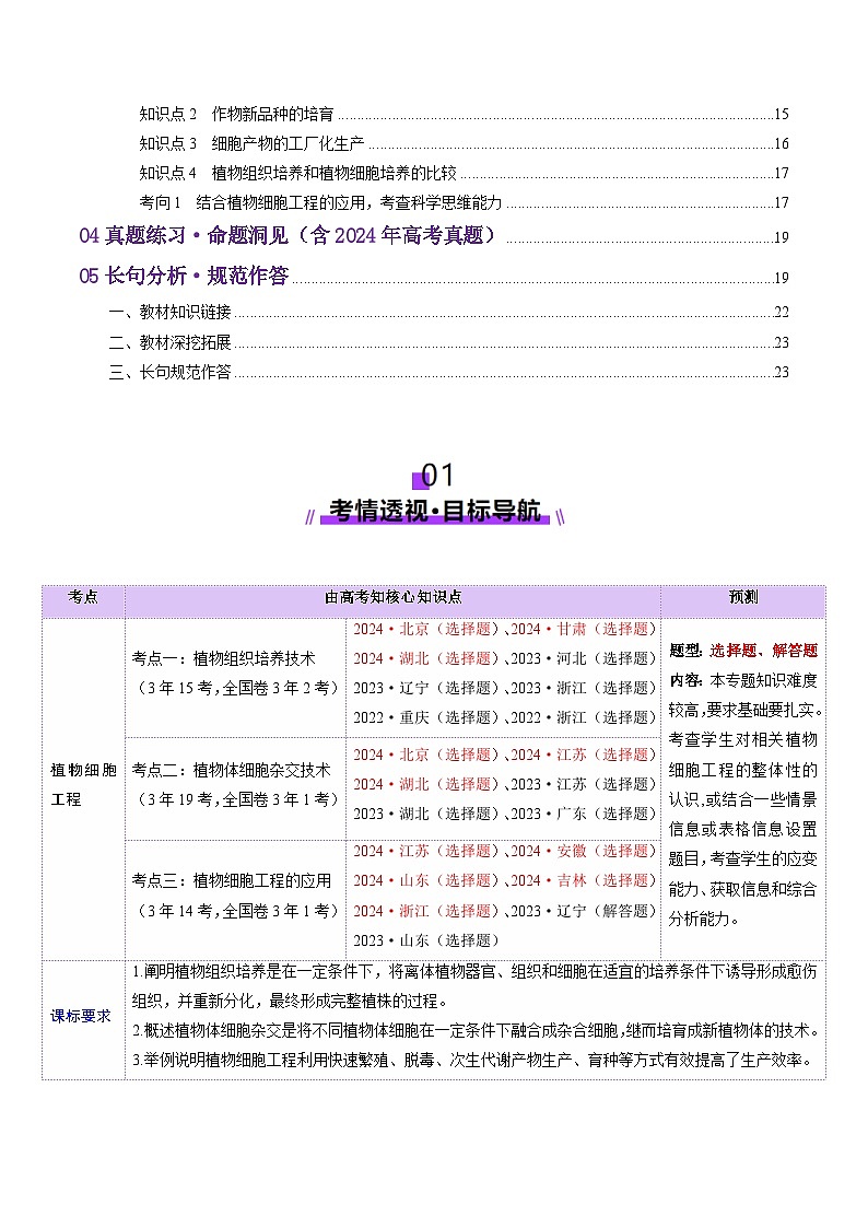 第39讲 植物细胞工程（讲义）（解析版）第2页
