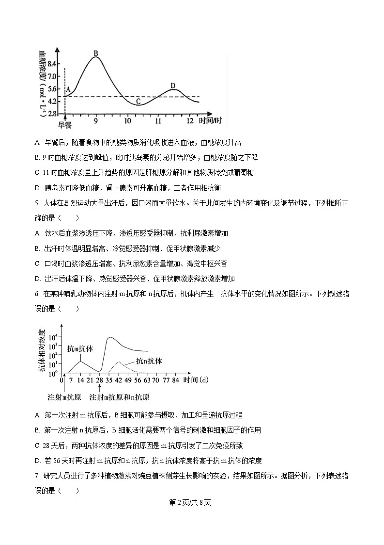 河南省许昌市2024-2025学年高二上学期1月期末考试生物试题（Word版附答案）第2页