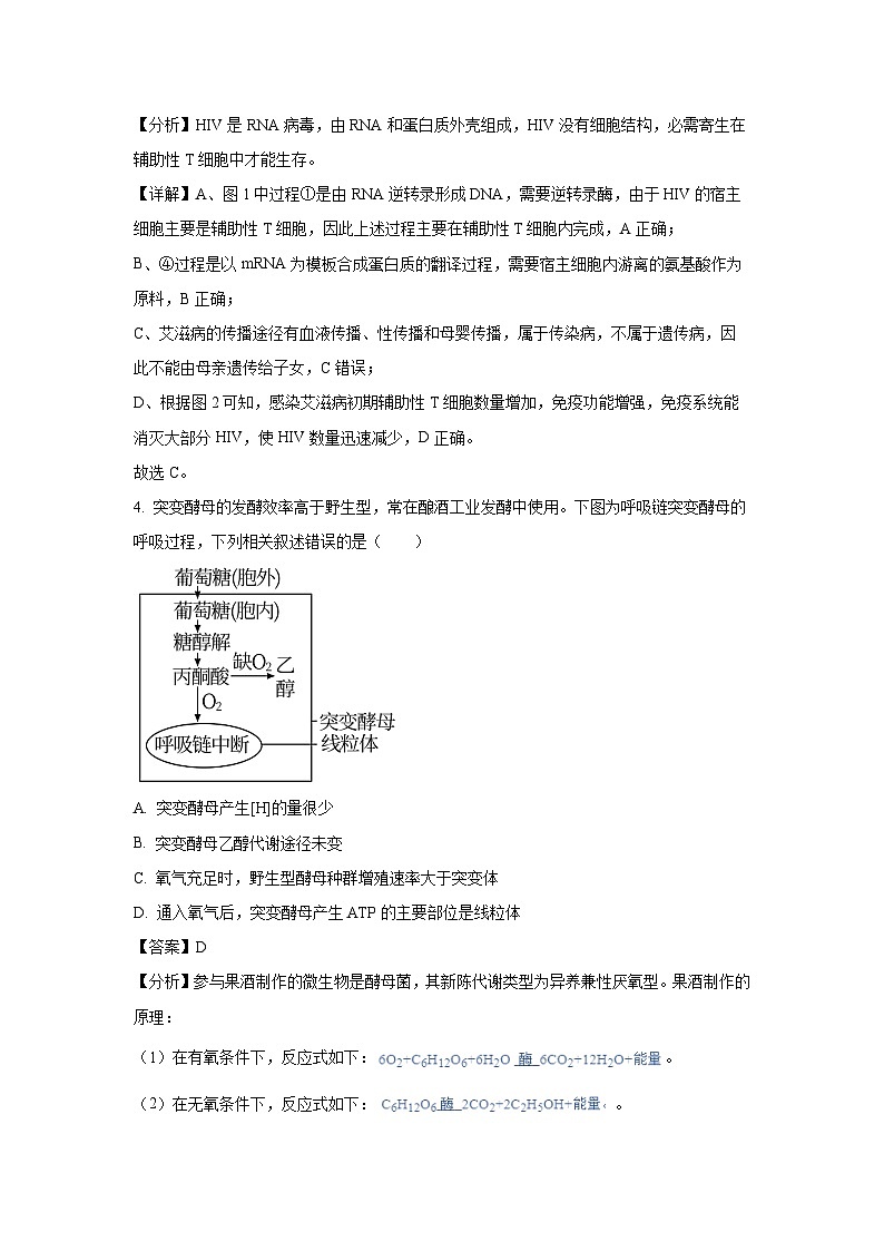 天津市和平区2024—2025学年高三上学期期末考试生物试题（解析版）第3页