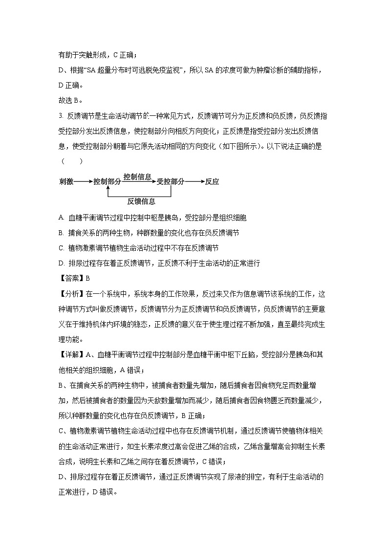 天津市红桥区2024-2025学年高三上学期期末考试生物试题（解析版）第2页